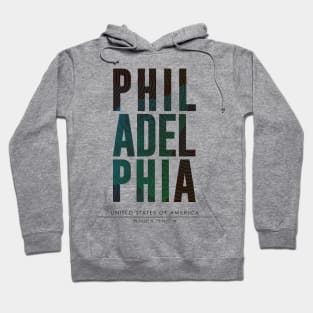 Philadelphia city typography Hoodie